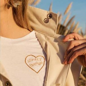 Barber Tee, w/ embroidered “STONEY BOLOGNA” xs